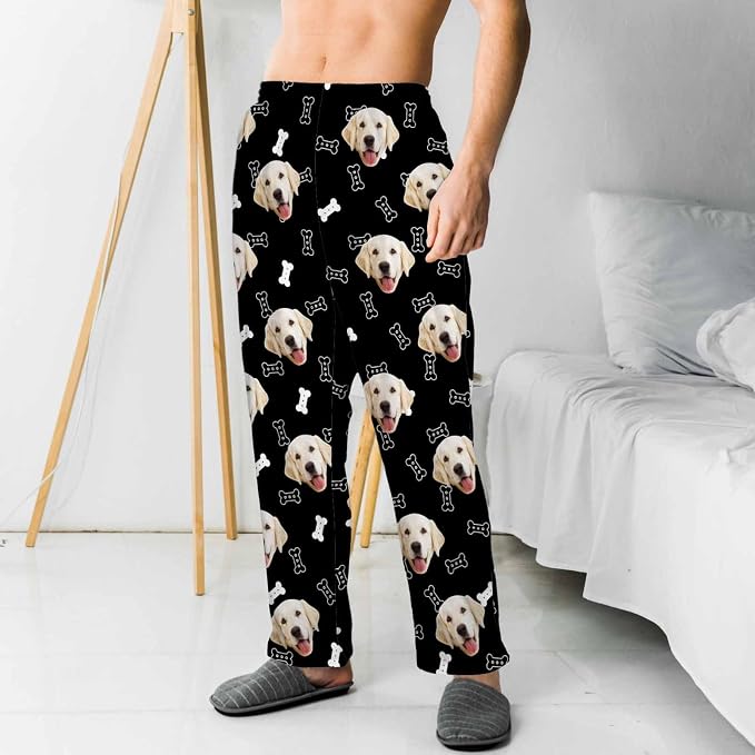 MyPupSocks Customized Face Pajamas Pants Sleep Bottoms - Image 2