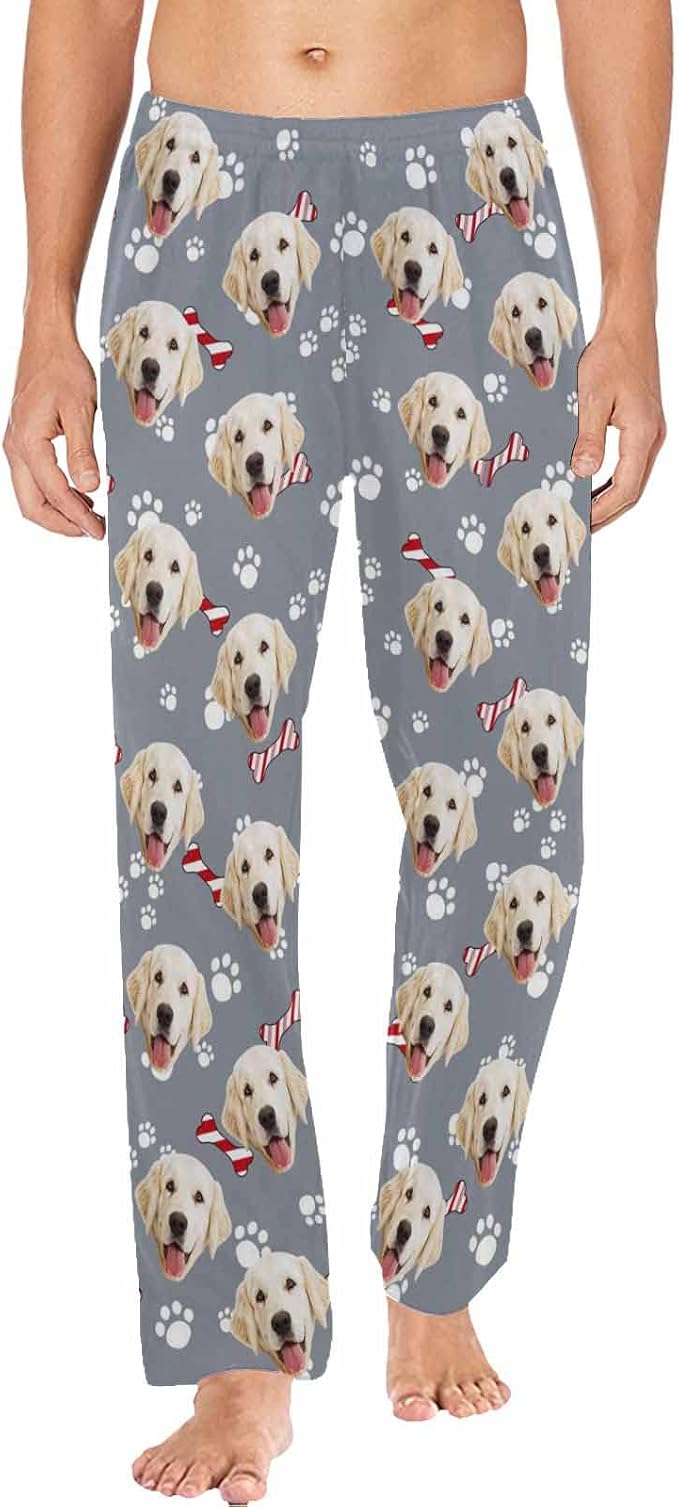 MyPupSocks Custom Pet Face Pajamas Pants Photo Pajama Bottoms by MyPupSocks