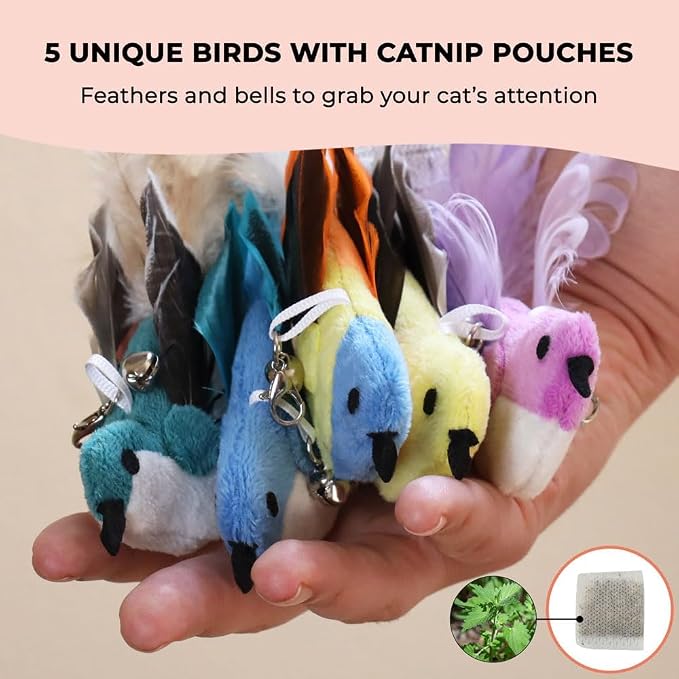 Whiskertons Interactive Bird Simulation Cat Toy Set, Interactive Cat Toys - Image 3