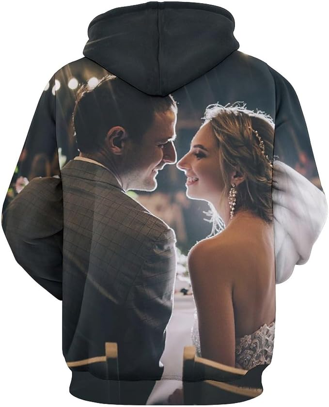 Artsadd Custom Face Unisex athletic Pockets Sweatshirt Loose Hoodie Custom - Image 4