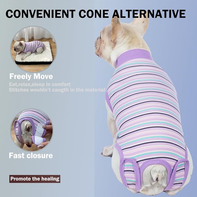 Sebdtico Recovery Suit for Dogs, Dog Surgery Suit Female Spay, Soft Dog Onesie - Image 3
