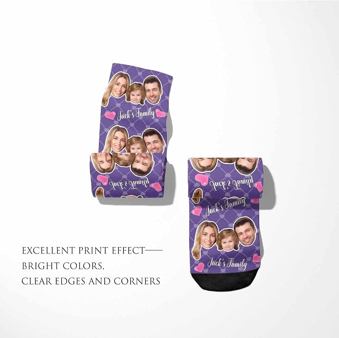 Artsadd Custom Face Socks for Women Men Cat Dog Lovers, Customized Unisex Funny - Image 5