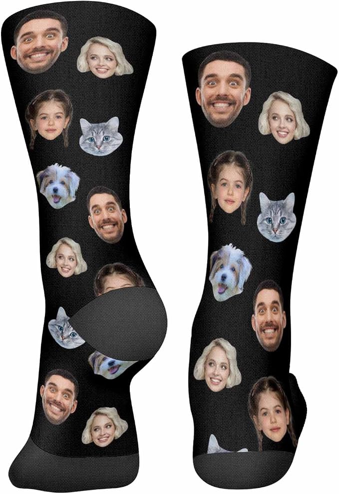 Artsadd Custom Face Socks for Dad Fathers Day Gift Novelty Personalized Photo - Image 5