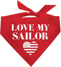 Love My Sailor Dog Bandana by TeesTails