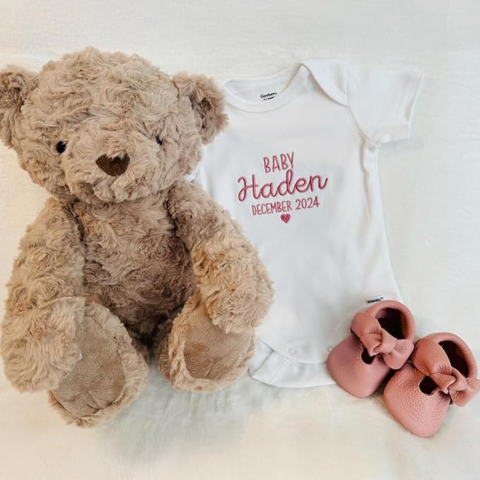 COUPLEHOODIES Personalized Baby Onesie Bodysuit – Custom Embroidery Gift - Image 3