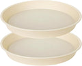2 Pack of 14 inch Plant Saucers Bird Bath Bow Round, Plastic Plant Saucer Tray by Bleuhome