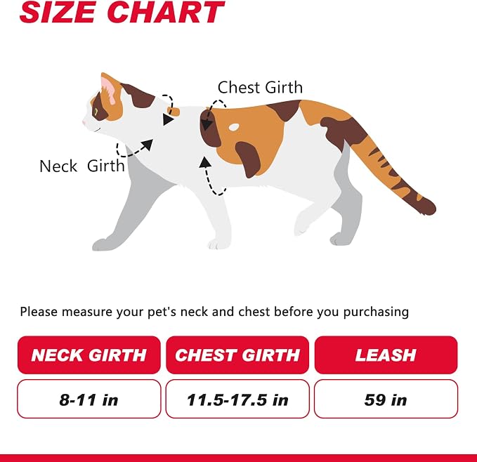 Cat Harness and Leash Set with Airtag Holder - Image 4