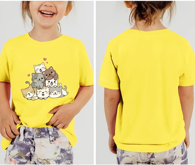 KEEVICI Cute Cartoon Cat Shirts - Image 2