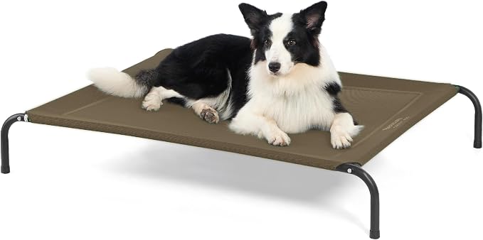 Bedsure Outdoor Elevated Dog Bed Large Sized Dog, Portable Indoor & Outdoor by BEDSURE