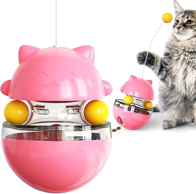 Cat Toy for Indoor Cats Wobble KittenTreat Dispensing Ball Food Dispenser - Image 2