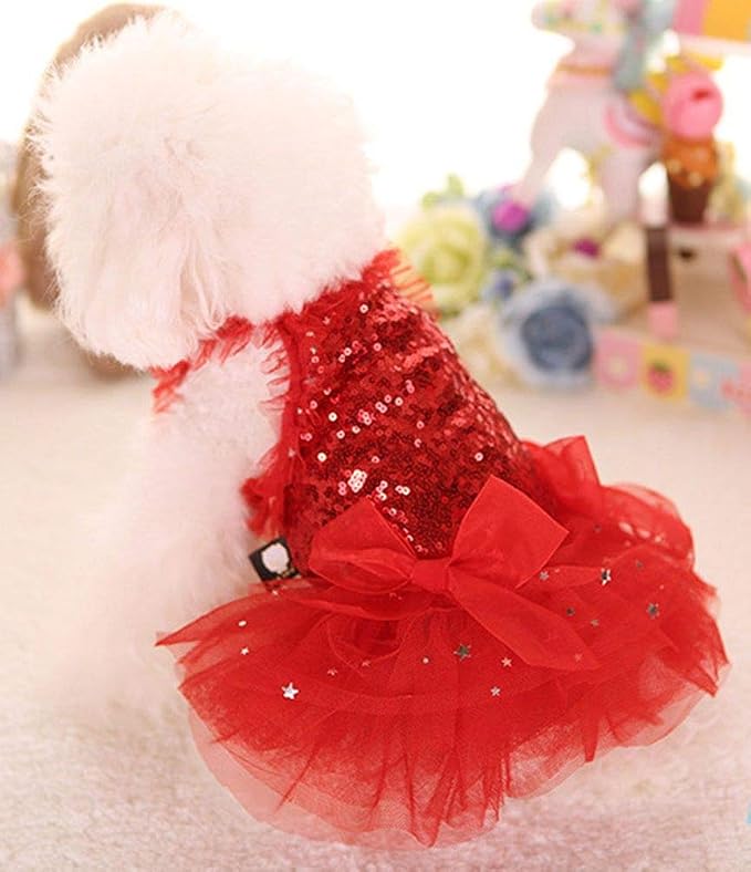 Fashion Sweet Puppy Dog Blingbling Princess Skirt Pet Dog Lace Cake Camisole - Image 6