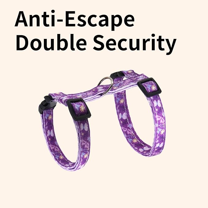 Cotton Cat Harness and Leash Set, Escape-Proof Adjustable Soft Harness - Image 2