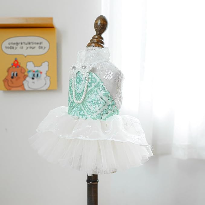 Fashion Sweet Puppy Dog Blingbling Princess Skirt Pet Dog Lace Cake Camisole - Image 2