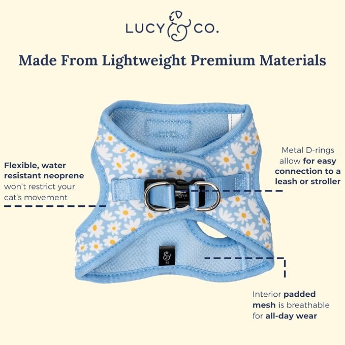 Lucy & Co. Simply Splendid Step-in Cat Harness & Leash Bundle – Reflective - Image 5