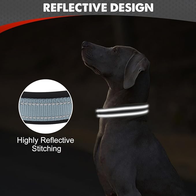 Joytale Dog Collar for Small Dogs, Neoprene Padded and Adjustable, Reflective - Image 4