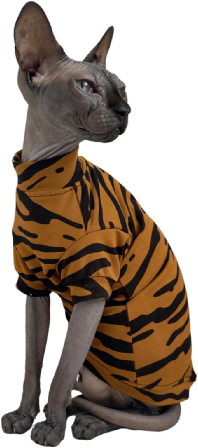 Limited Edition Sphynx Cat Cotton T-Shirts Hairless Cat Sweatshirt Pet Kitten - Image 4