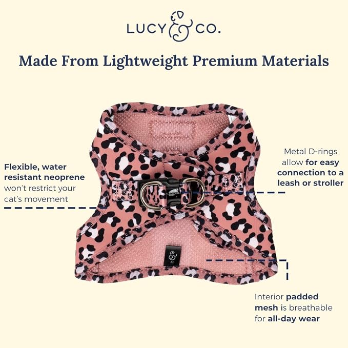 Lucy & Co. Wild Side Step-in Cat Harness & Leash Bundle – Reflective, - Image 5