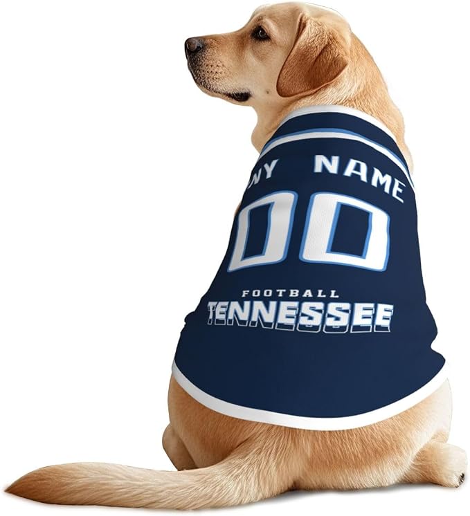 Tennessee Custom Pet Jersey Dog Clothes Jersey Various Sizes Customized Any by EaunyVerat