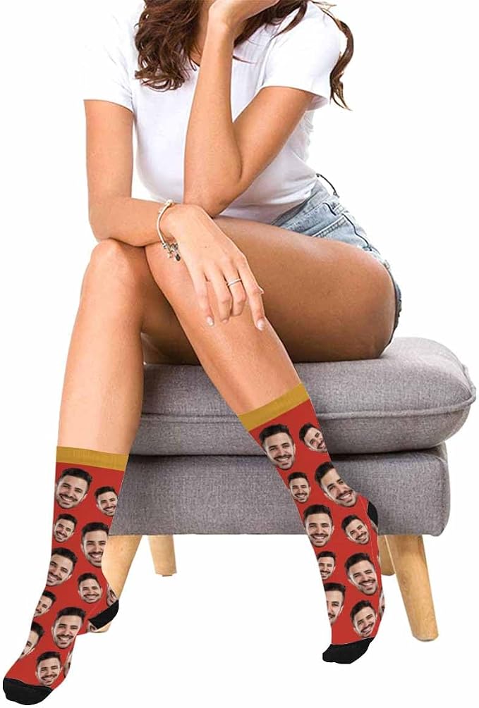Artsadd Custom Face Socks for Women Men Cat Dog Lovers, Customized Unisex Funny - Image 6
