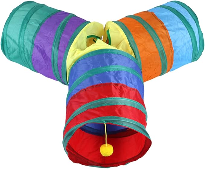 32Pcs Cat Toys Kitten Interactive Pet Toys Assortments, Foldable Rainbow Tunnel - Image 6