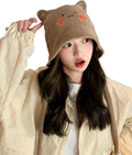 Women's Teen Girls Knitted Cat Kitty Cuffed Beanie Hat Winter Outdoor Stretchy by Unknown