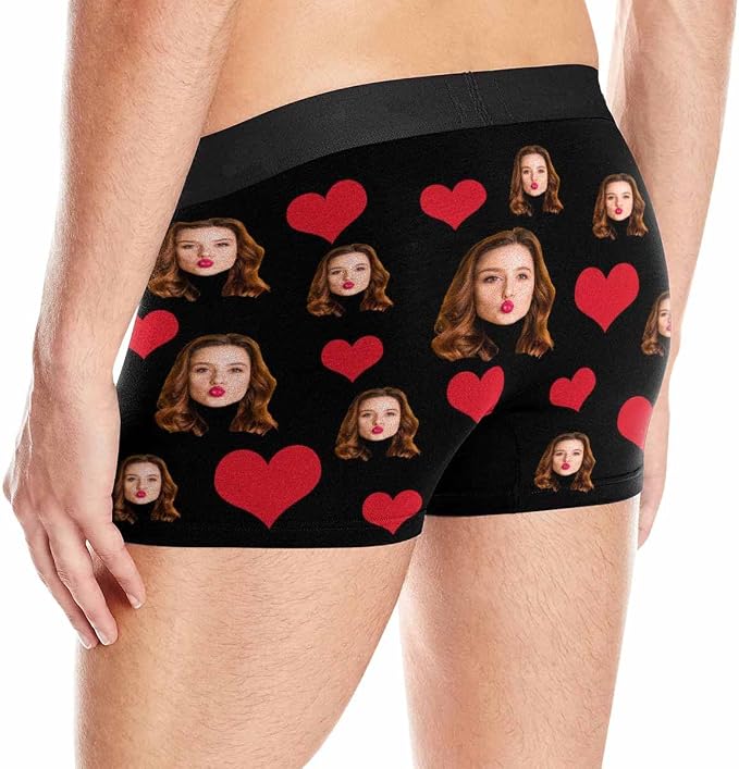 M YESCUSTOM Custom Faces Funny Short Briefs Gift - Image 5