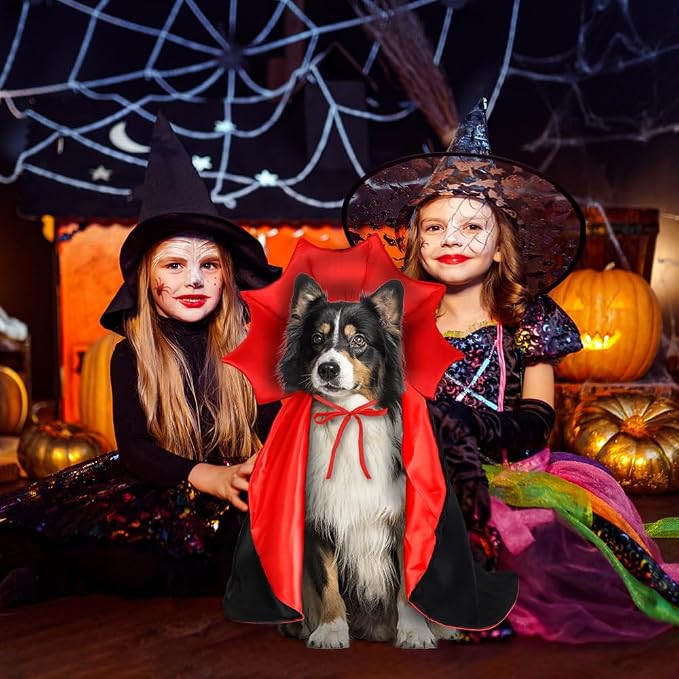 Halloween Large Dog Vampire Cloak Devil Cape Cosplay Apparel Party Costume - Image 4