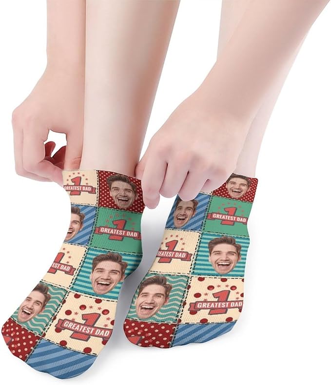 Personalized Ankle Socks with Face Custom Photo Socks Low Cut Ankle Socks - Image 5