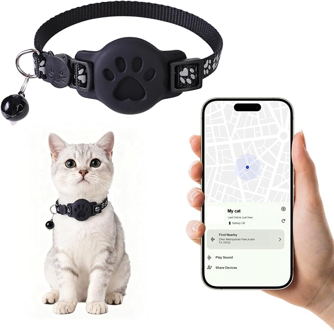 GPS Cat Collar with Bluetooth Tracker Holder by Unknown