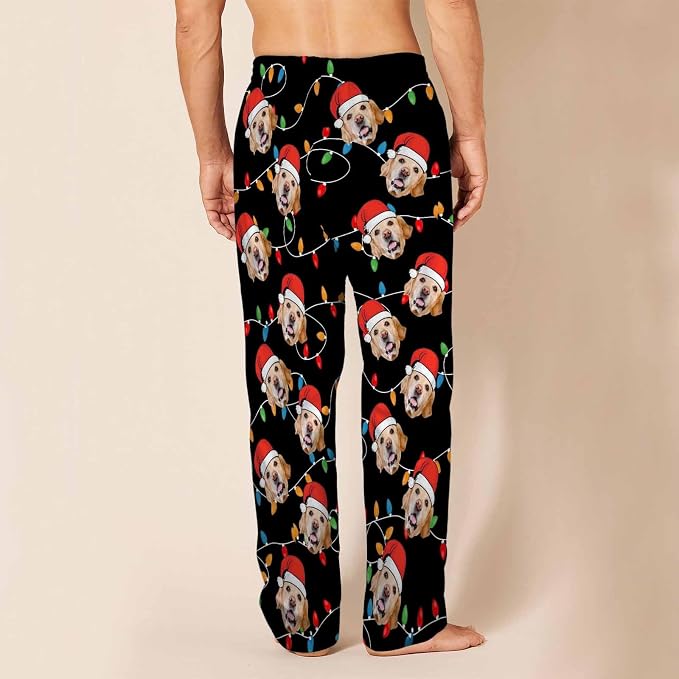 MyPupSocks Custom Pajama Pants for Pet Lover, Personalized Photo Face Printed - Image 3