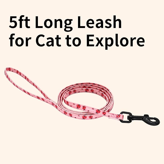 Cotton Cat Harness and Leash Set, Escape-Proof Adjustable Soft Harness - Image 3