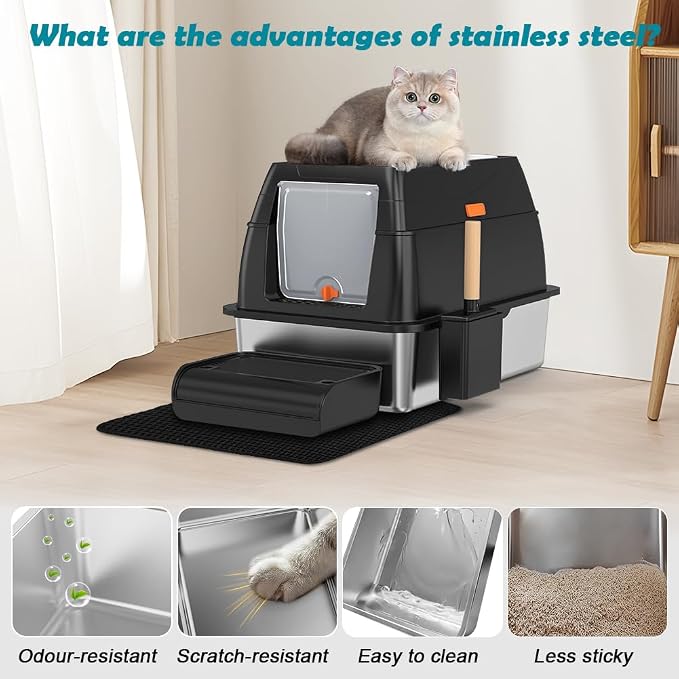 SZEE XL Stainless Steel Litter Box - Image 3