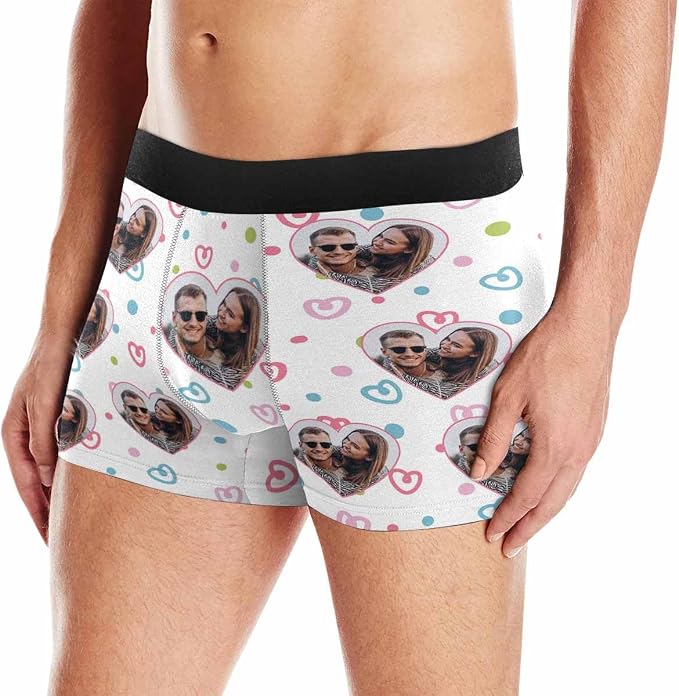 M YESCUSTOM Custom Faces Funny Short Briefs Gift - Image 2