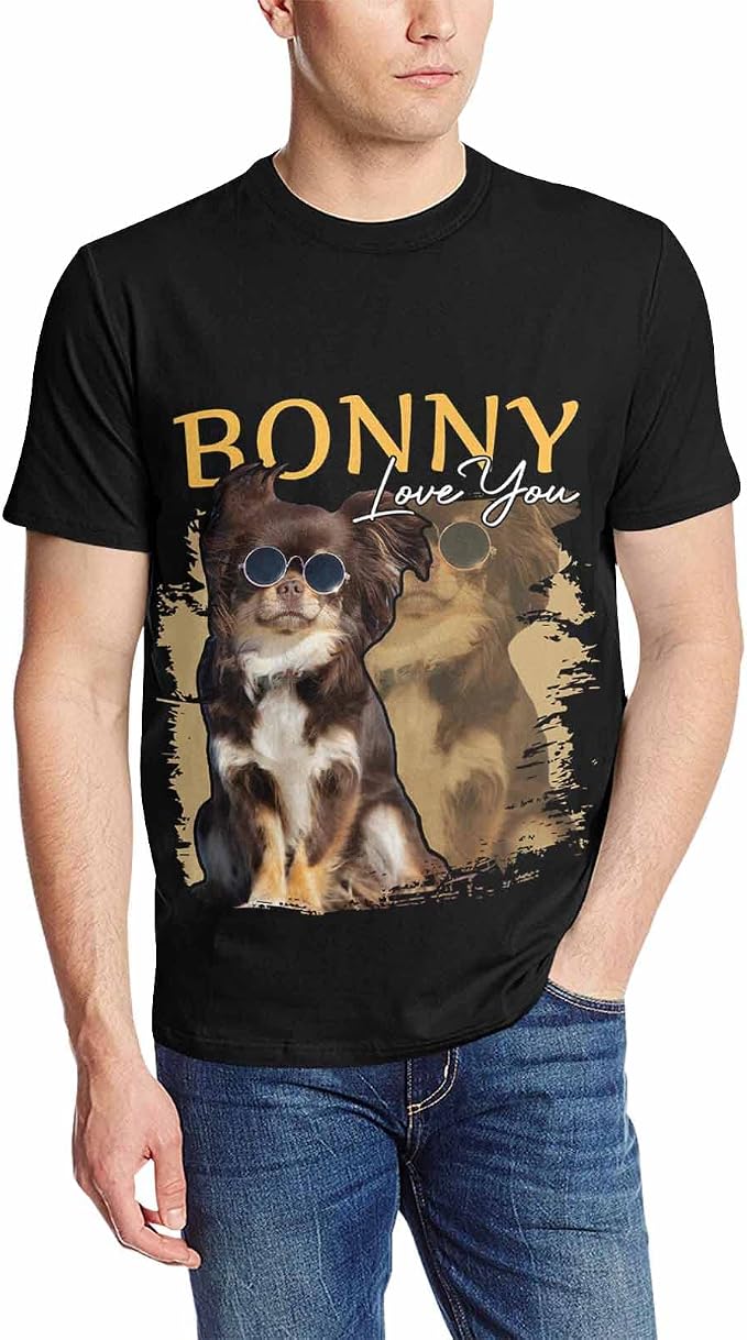Custom T Shirts with Face Photo Text Pet Shirt by Artsadd