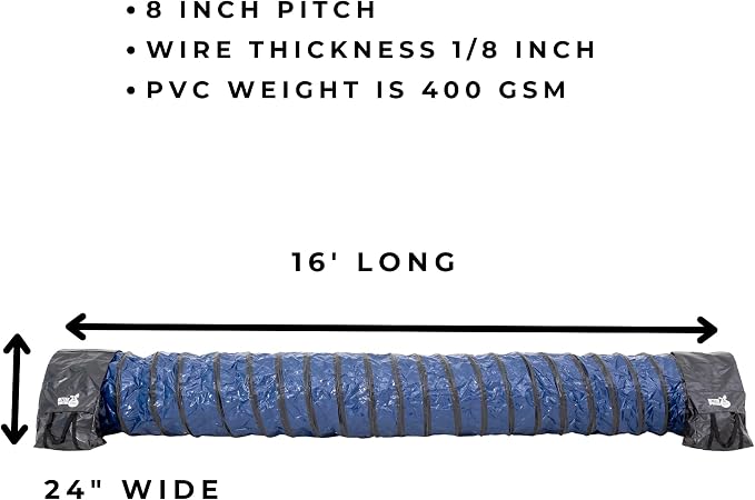 Better Sporting Dogs 16 Foot Heavy Duty PVC Tunnel - Image 2
