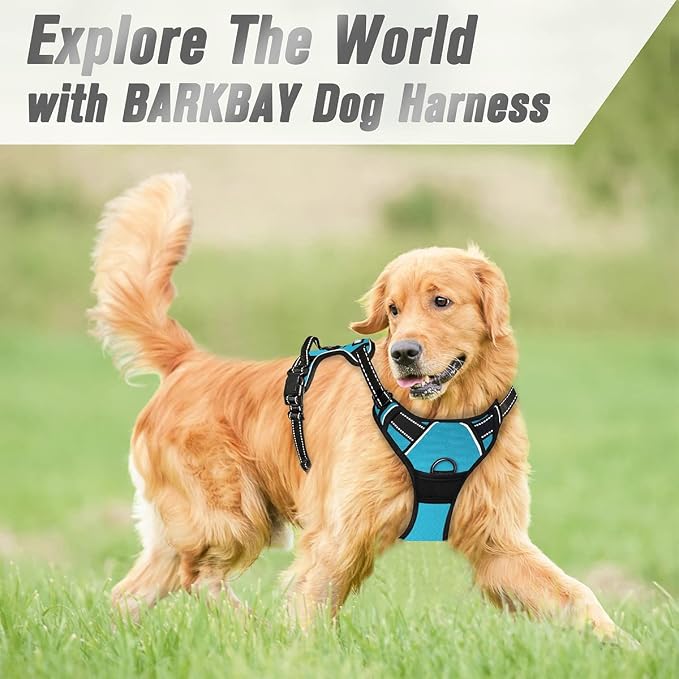 BARKBAY No Pull Dog Harness Front Clip Heavy Duty Reflective Easy Control Handle - Image 8