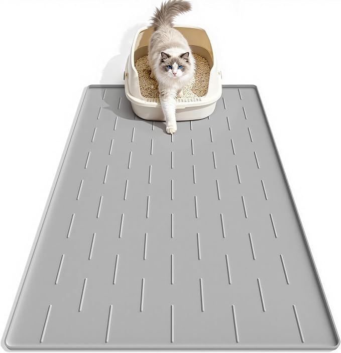 Pieviev Silicone Cat Litter Trapping Mat, Waterproof Kitty Litter Pads by Pieviev
