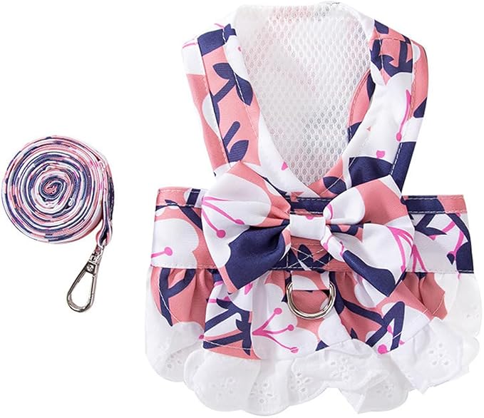 Daisy Floral Dog Harness and Leash Set by Anelekor