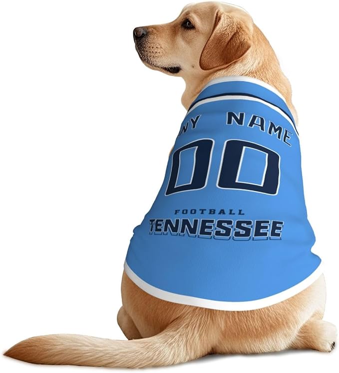 Tennessee Custom Pet Jersey Dog Clothes Jersey Various Sizes Customized Any - Image 2
