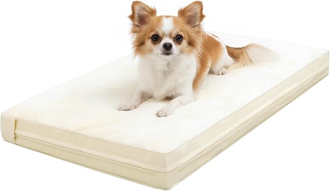 Vonabem Waterproof Small Dog Beds, Washable Crate Pad 24 inch, Orthopedic Foam by Loveforfurrykids