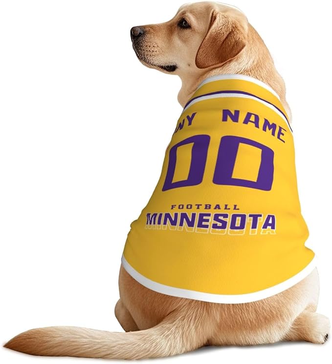 Minnesota Custom Pet Jersey Dog Clothes Jersey Various Sizes Customized Any - Image 2