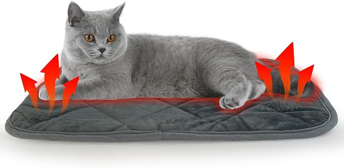 Self-Warming Cat Bed Indoor/Outdoor Super Soft Self Heating Pet Mat Washable by AUPETEK