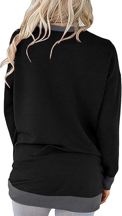 Akihoo Womens Casual Long Sleeve Tunic Tops Crew Neck Shirt Blouses - Image 4
