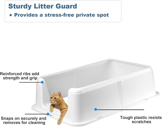 Cat Litter Box – Open Top Stainless Steel Large Litter Pan - Image 4