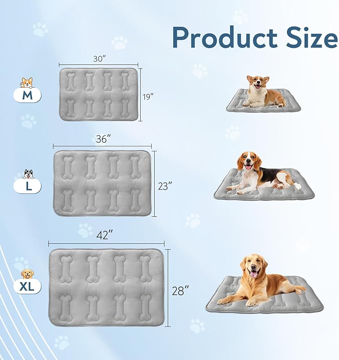 Magik & Kover Summer Dog Cooling Mat, 2 Pack 42" x 28" Indoor Outdoor Cooling - Image 5