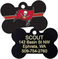 GoTags Personalized Tampa Bay Buccaneers Dog Tag, Brass Metal Bone Shape Pet ID by GoTags