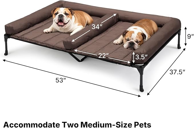Veehoo Cooling Raised Dog Beds + Waterproof Double Dog Bed Cushion - Image 6