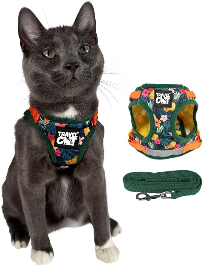 Travel Cat Harness and Leash Set by TheFatCat