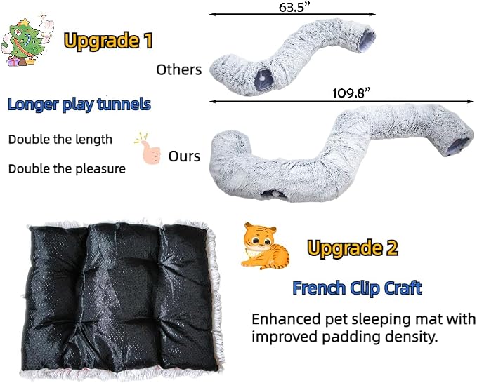 XxingSheep Extra Large Cat Tunnel Bed - Image 4