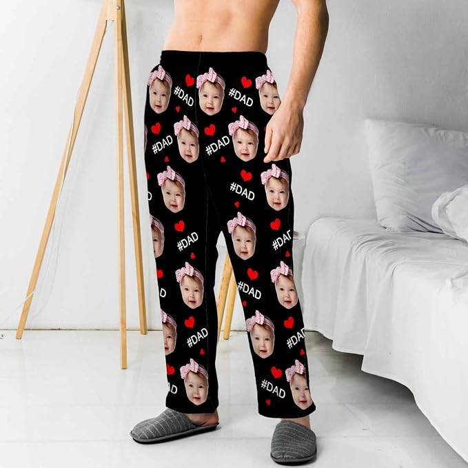 MyPupSocks Customized Face Pajamas Pants Sleep Bottoms - Image 3